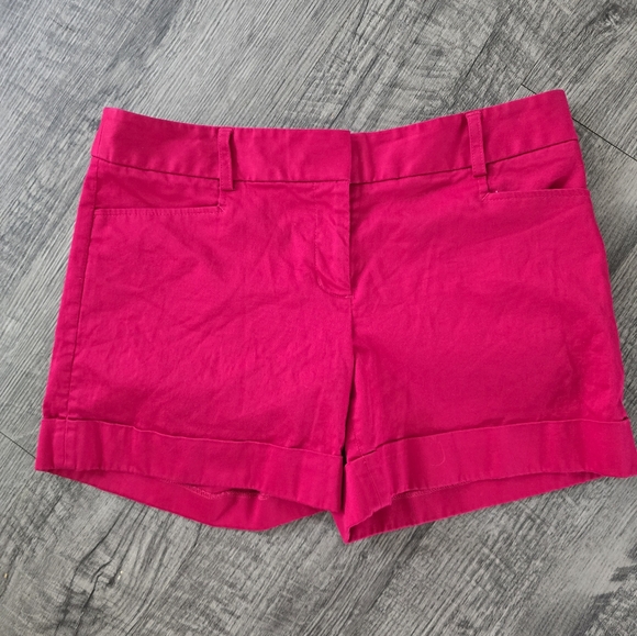 Express Pink Bermuda Shorts Vibrant Cotton Blend - Picture 1 of 2